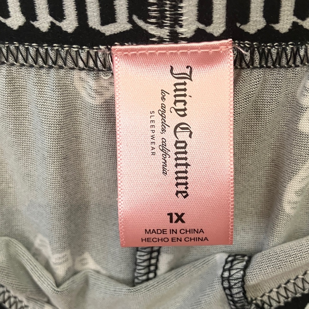 Juicy Couture Black Crown Print jogger pajama pants - Picture 3 of 4